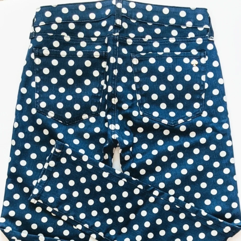 KATE SPADE Polka-Dot 'Broome Street' Skinny Jeans NWOT